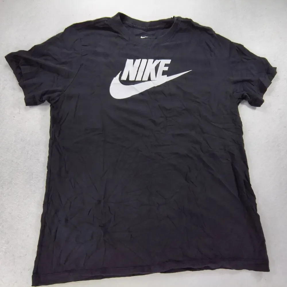Nike Tee Casual Graphic Crew Neck Short Sleeve Shirt Mens Size L Black White